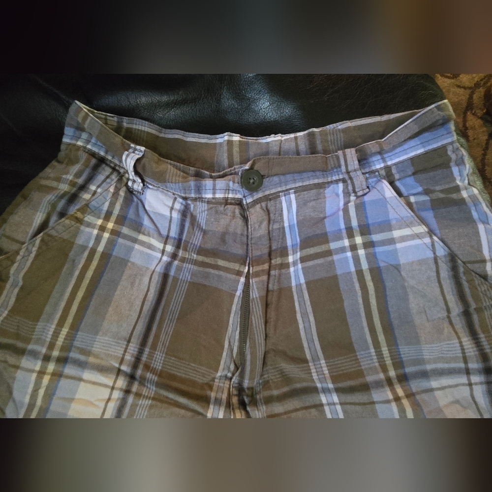 FUBU boys Plaid Long Streetwear Shorts Sz12 - Picture 4 of 9
